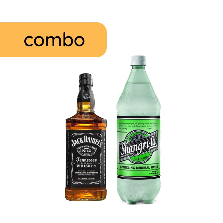 Jack Daniels Black 750 ml + Agua Mineral Shangri-La 2 l – Que OferMall